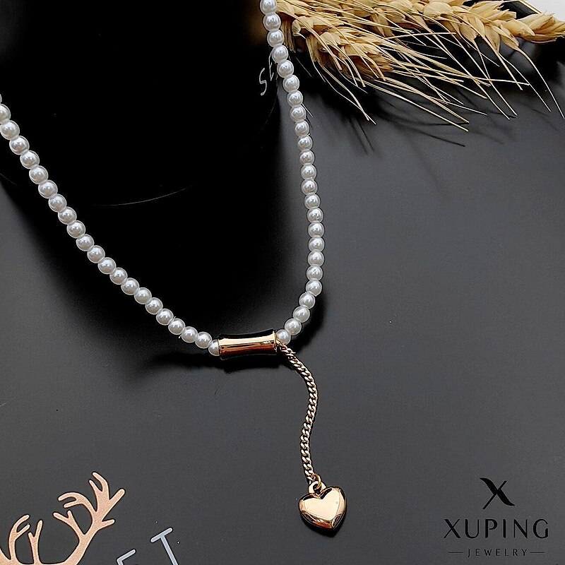 گردنبند مروارید قلب‌آویز ژوپینگ