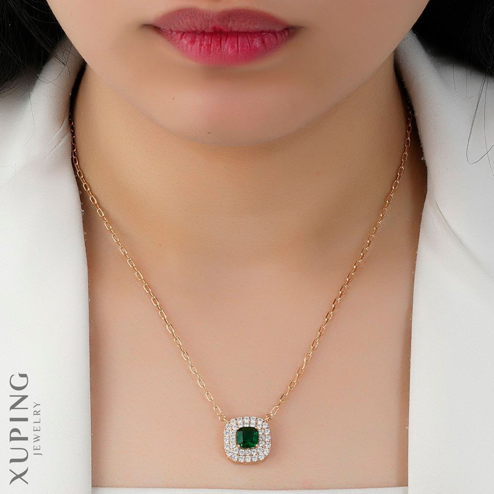 گردنبند جواهری نگین رنگی ژوپینگ